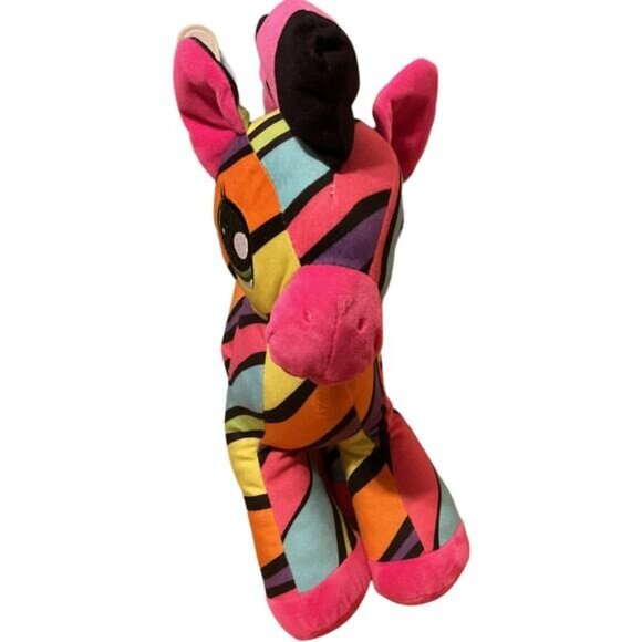 Peek-A-Boo 15” Rainbow Striped Pony Horse Plush Stuffed Animal - Picture 3 of 8